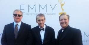 Art Fuller With Gary Shusett And James Ganiere at the 64th Nokia Live Emmys (9-247-2012)