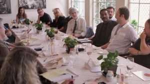 pitching, giving your pitch about your script, acting, producing, directing